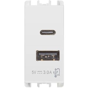 Simon Urmet Prise USB Urmet Simon Nea avec 2 sorties USB frontales 5V 3A Blanc 10331.B