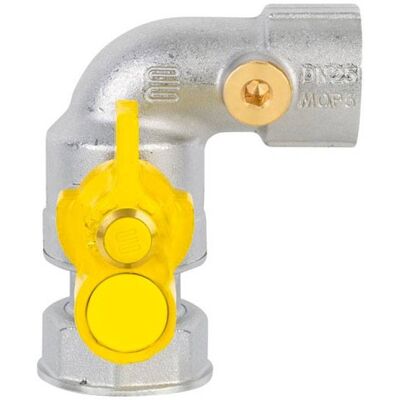 Vanne à bille à équerre pour gaz Enolgas Top Test F/Emerillon 3/4 x 1 S1485N38 - Publicité Vanne à bille à équerre pour gaz Enolgas Top Test F/Emerillon 3/4 x 1 S1485N38 - Publicité