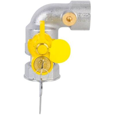 Vanne à bille à équerre pour gaz Enolgas Top Test F/Emerillon 3/4 x 1 S1488N38 - Publicité Vanne à bille à équerre pour gaz Enolgas Top Test F/Emerillon 3/4 x 1 S1488N38 - Publicité