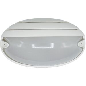 Performance in Lighting Lampe plafonnier Prisma CHIP ovale avec culot E27 Blanc IP55 005706