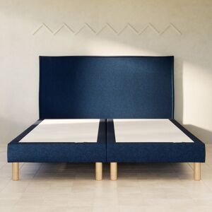 Lit King Size 180x200cm bleu Tediber - Design & confort parfait - Marque Francaise - Reprise ancienne literie - Livre-Assemble