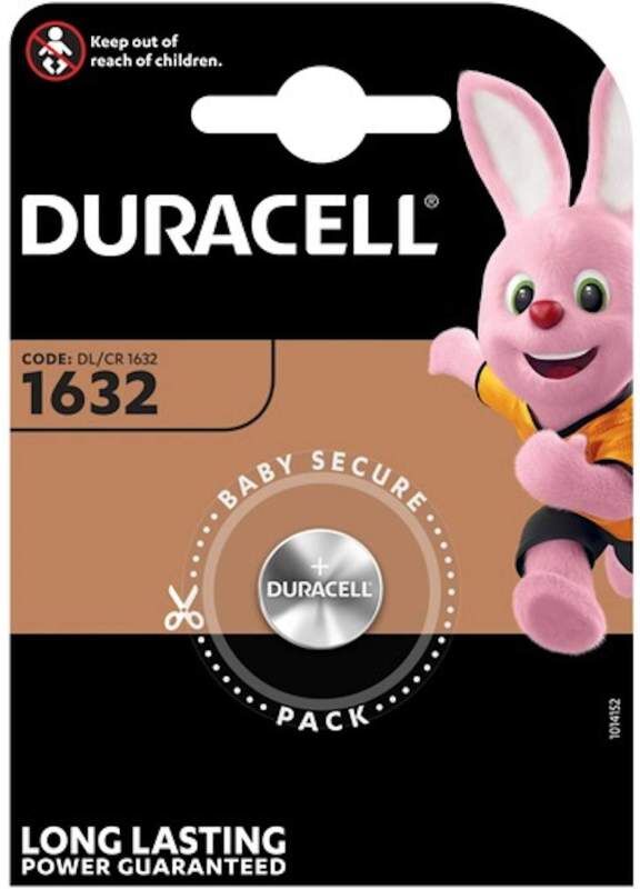 Pile CR1632 Duracell Bouton Lithium 3V