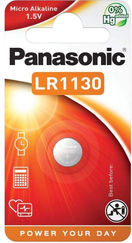 Pile LR1130 / V10GA / LR54 / 189 / AG10 Panasonic Alcaline 1,5V