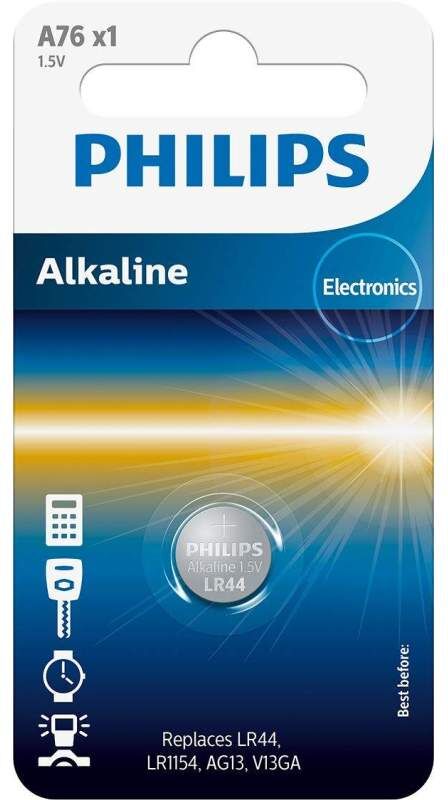 Pile A76 / LR44 / LR1154 Philips Alcaline 1,5V