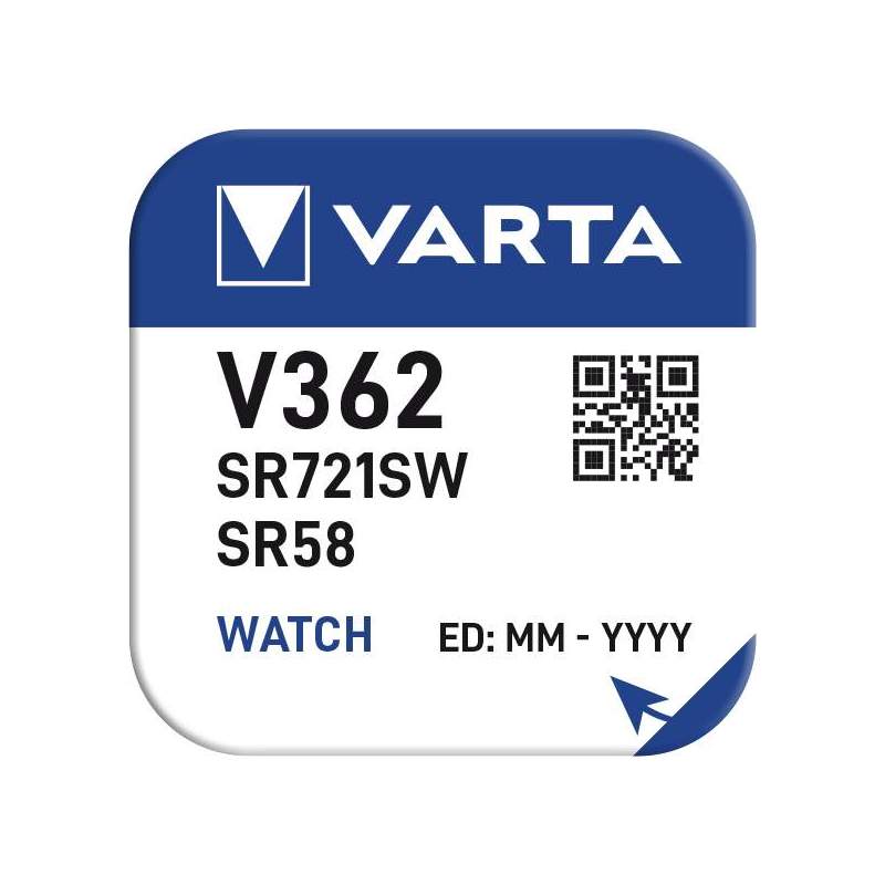 Varta Pile Montre 362  / SR58 / SR721SW Varta