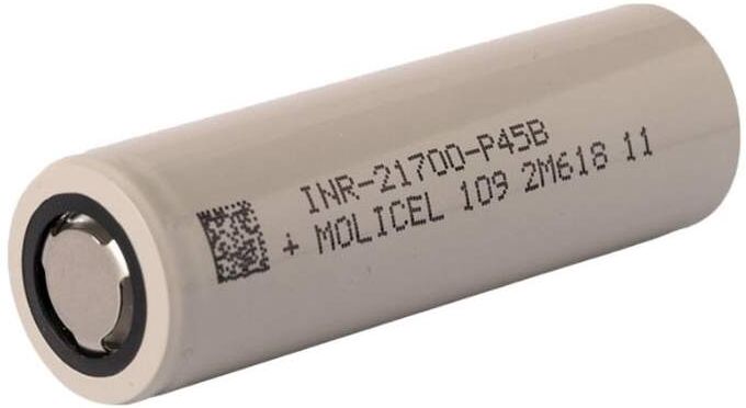 Pile Rechargeable 21700 INR21700-P45B Molicel Li-ion 3,7V 4500mAh 45A Grade A