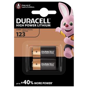 2 Piles CR123 Duracell Lithium 3V