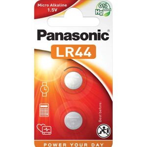 2 Piles LR44 V13GA A76 Panasonic Alcaline 15V