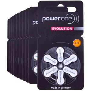 60 Piles Auditives p13 Power One Evolution Zinc Air