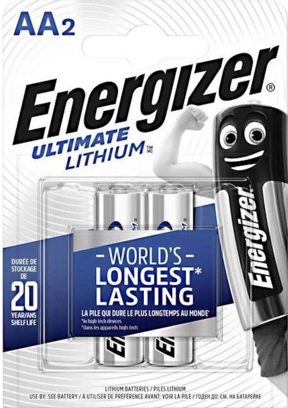 2 Piles Lithium AA / LR6 Energizer Ultimate Lithium