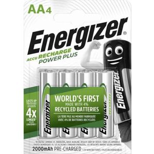 Energizer 4 Piles Rechargeables AA / HR6 2000mAh Energizer Power Plus