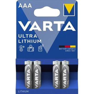 Varta 4 Piles Lithium AAA / LR03 Varta Ultra Lithium