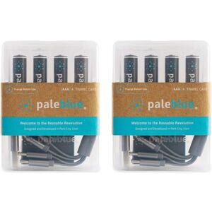 PaleBlue 8 Piles Rechargeables USB-C AAA / HR03 600mAh PaleBlue Lithium Ion 1.5V