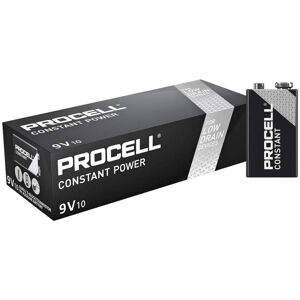 Duracell 10 Piles Alcalines 9V / 6LR61 Duracell Procell Constant