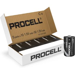 Duracell 50 Piles Alcalines C / LR14 Duracell Procell Constant