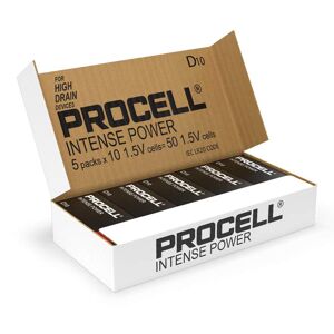 Duracell 50 Piles Alcalines D / LR20 Duracell Procell Intense