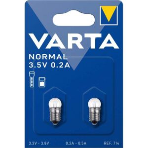 Varta 2 Ampoules à Vis Varta 714 Argon 3,5V 0,2A
