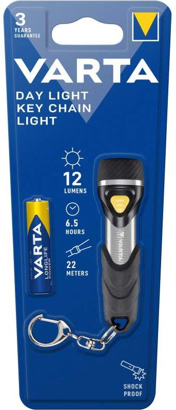 Torche Varta Day Light Key Chain Light avec 1 pile AAA