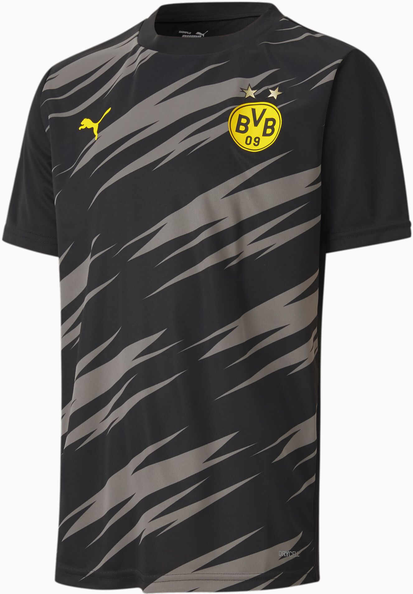 PUMA Maillot BVB Stadium enfant et adolescent, Noir/Gris, Taille 140, Vêtements