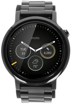 Motorola Moto 360 (2nd Gen) 46mm boîtier en acier inoxydable avec bracelet en métal noir reconditionné Motorola Moto 360 (2nd Gen) 46mm boîtier en acier inoxydable avec bracelet en métal noir reconditionné