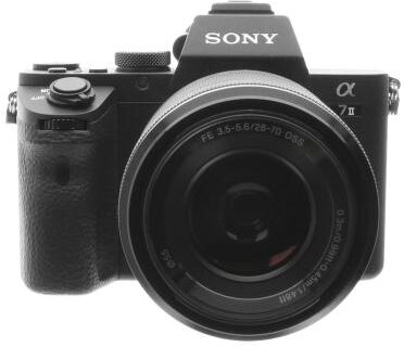 Sony Alpha 7 II noir avec objectif AF E 28-70mm 3.5-5.6 OSS noir reconditionné Sony Alpha 7 II noir avec objectif AF E 28-70mm 3.5-5.6 OSS noir reconditionné