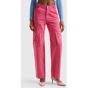 United Colors of Benetton Benetton, Pantalon Cargo En Coton, taille , Fuchsia, Femme - Publicité