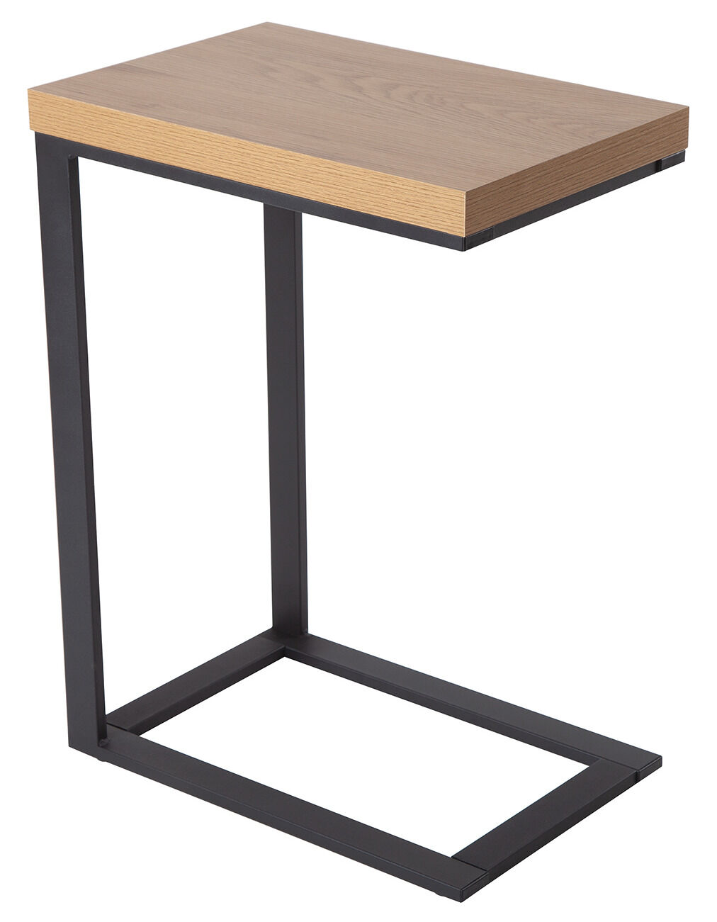 VIVENLA Table d'appoint coloris marron industriel en bois mdf L. 45 x P. 30 x H. 61 collection Sleeman - Blanc