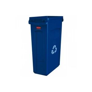 Axess Industries poubelle de tri avec vidage simplifié   volume 87 l   coloris bleu