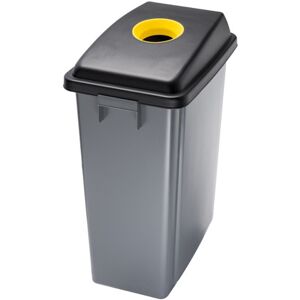 Axess Industries poubelle de tri sélectif en plastique   modèle cercle jaune