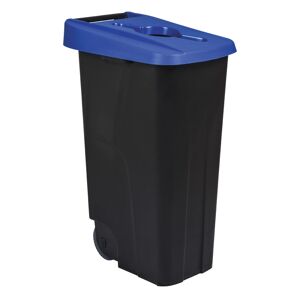 Axess Industries poubelle de tri sélectif mobile   volume 110 l   coloris bleu