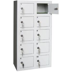 Axess Industries armoire securisee pour petits objets   nbre de casiers 10   fermeture a clef...