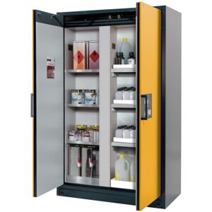 Axess Industries armoire de sécurité pour liquides inflammables   coloris portes jaune ral 1004