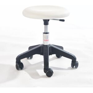 Axess Industries tabouret d'adulte avec une large assise   coloris piétement noir   coloris blanc