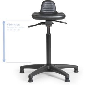 Axess Industries tabouret à assise inclinable   piétement patins   haut. réglable assise 430 à...