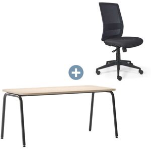 Axess Industries kit fauteuil et bureau teletravail   dim. plateau lxp 1200 x 700 mm