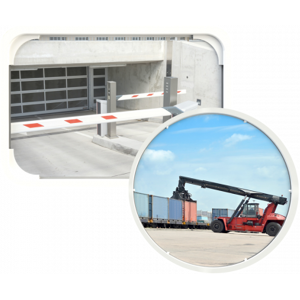 Axess Industries miroir de signalisation multi-usages economique a cadre blanc   dist. max....