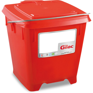 Axess Industries seau carre alimentaire 12 l avec couvercle etanche   coloris rouge