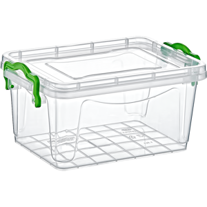 Axess Industries bac plastique de rangement transparent avec couvercle   dim. ext. lxlxh 210 x...