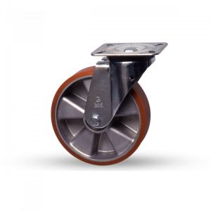 Axess Industries roulette pivotante à bandage en polyuréthane   charge 450 kg   ø roues 200 mm