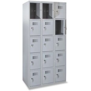 Axess Industries vestiaire multicases 5 cases superposées - larg. 400 mm   nbre de colonnes 3...