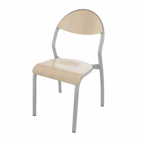 Axess Industries chaise d'écolier en bois hêtre avec embout anti-bruit taille 6