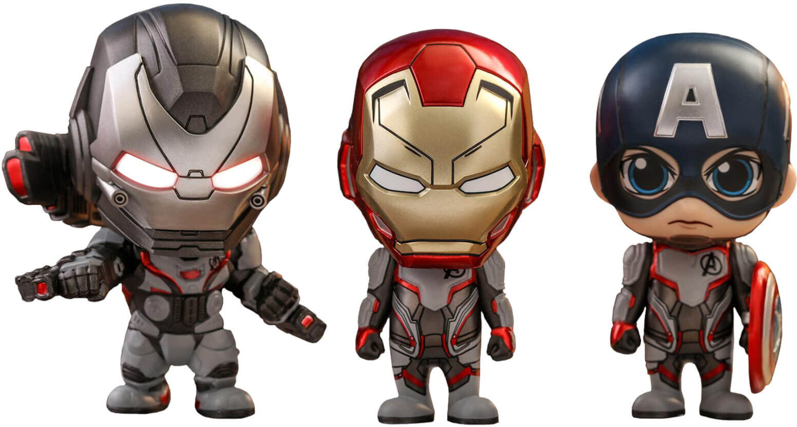 Hot Toys Lot de figurines Cosbaby Captain America, Iron Man et War Machine - Avengers: Endgame - Hot Toys Hot Toys Lot de figurines Cosbaby Captain America, Iron Man et War Machine - Avengers: Endgame - Hot Toys