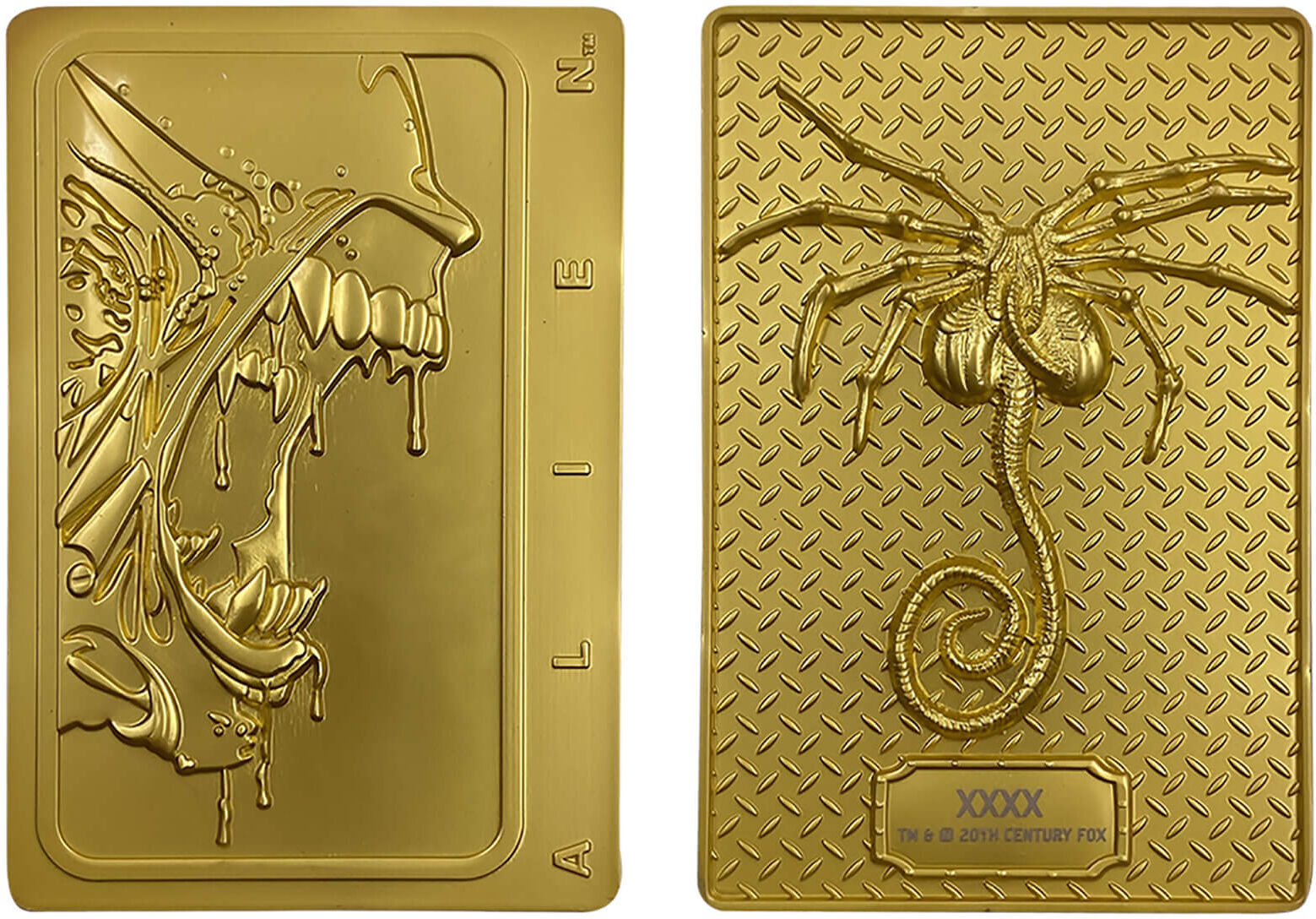 Alien Lingot Alien Xenomorph Plaqué Or 24k Edition Limitée - Exclusivité Zavvi