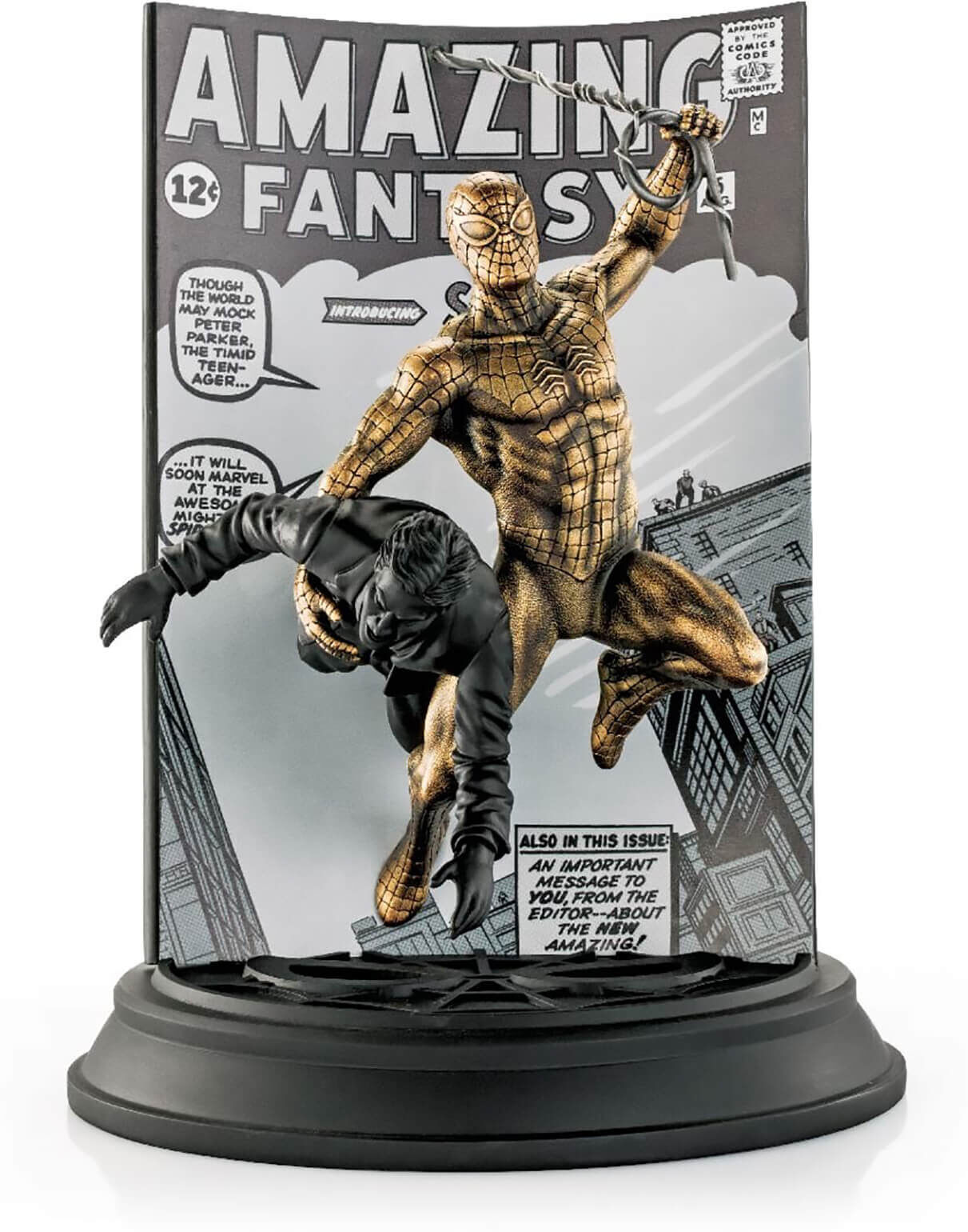 Royal Selangor Spider-Man Amazing Fantasy #15 Gold Version Limited Edition Statue (200 Worldwide) Royal Selangor Spider-Man Amazing Fantasy #15 Gold Version Limited Edition Statue (200 Worldwide)