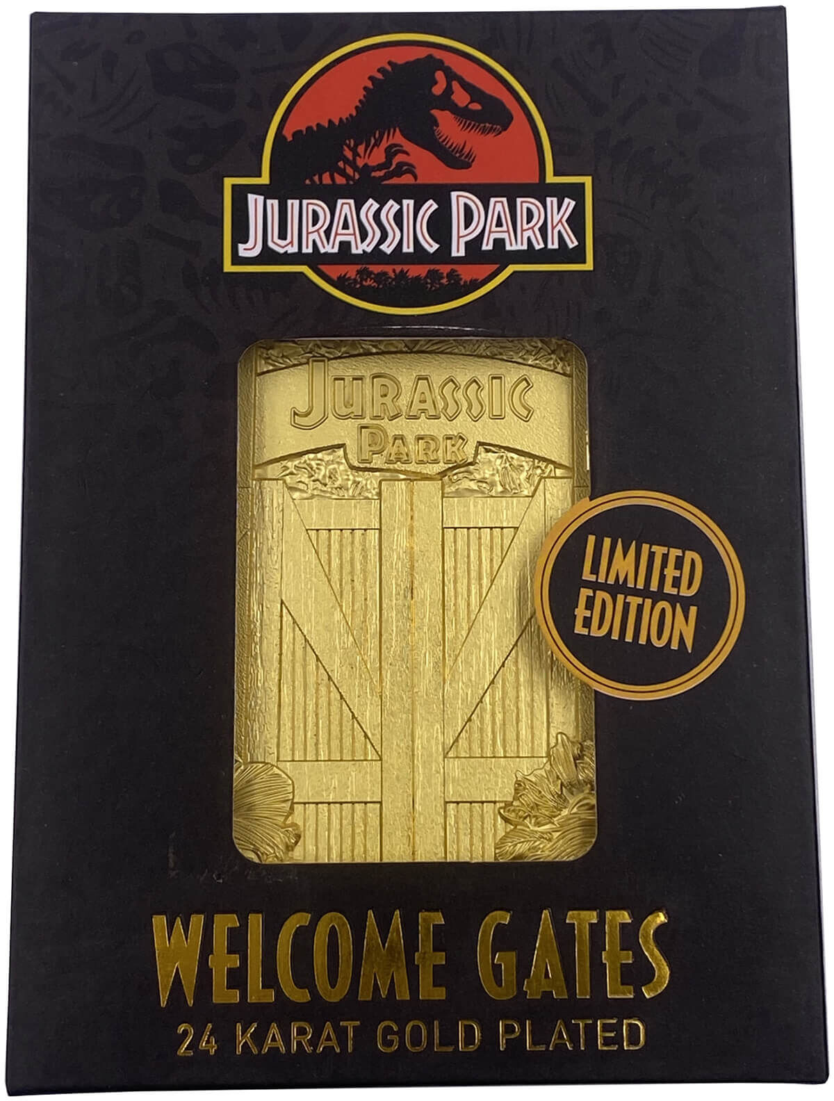 Jurassic Park Gates 24K Gold Plated Ingot - Limited Edition Jurassic Park Gates 24K Gold Plated Ingot - Limited Edition