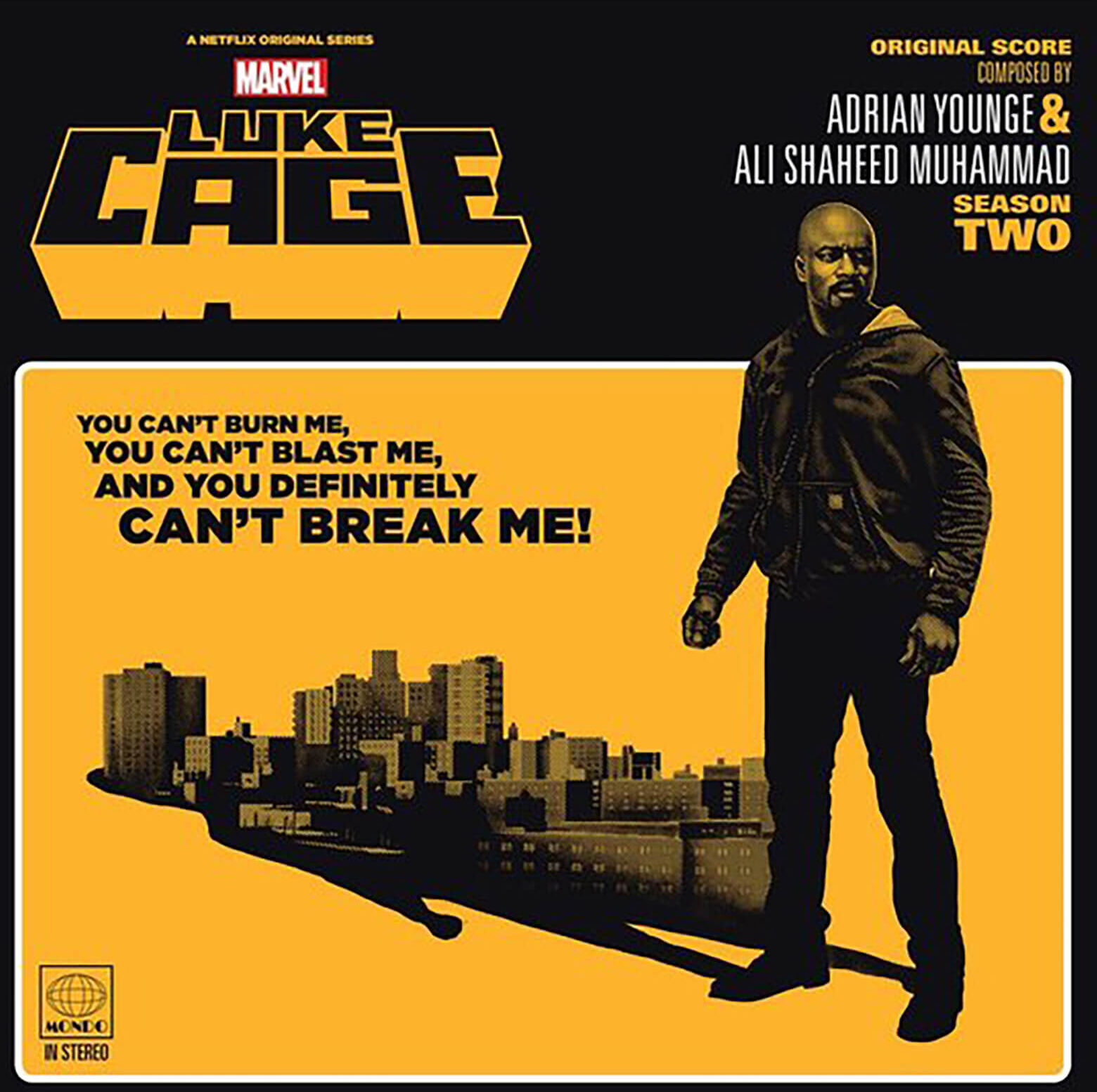 Mondo Marvel’s Luke Cage – Saison deux – Bande originale sur double LP Mondo Marvel’s Luke Cage – Saison deux – Bande originale sur double LP