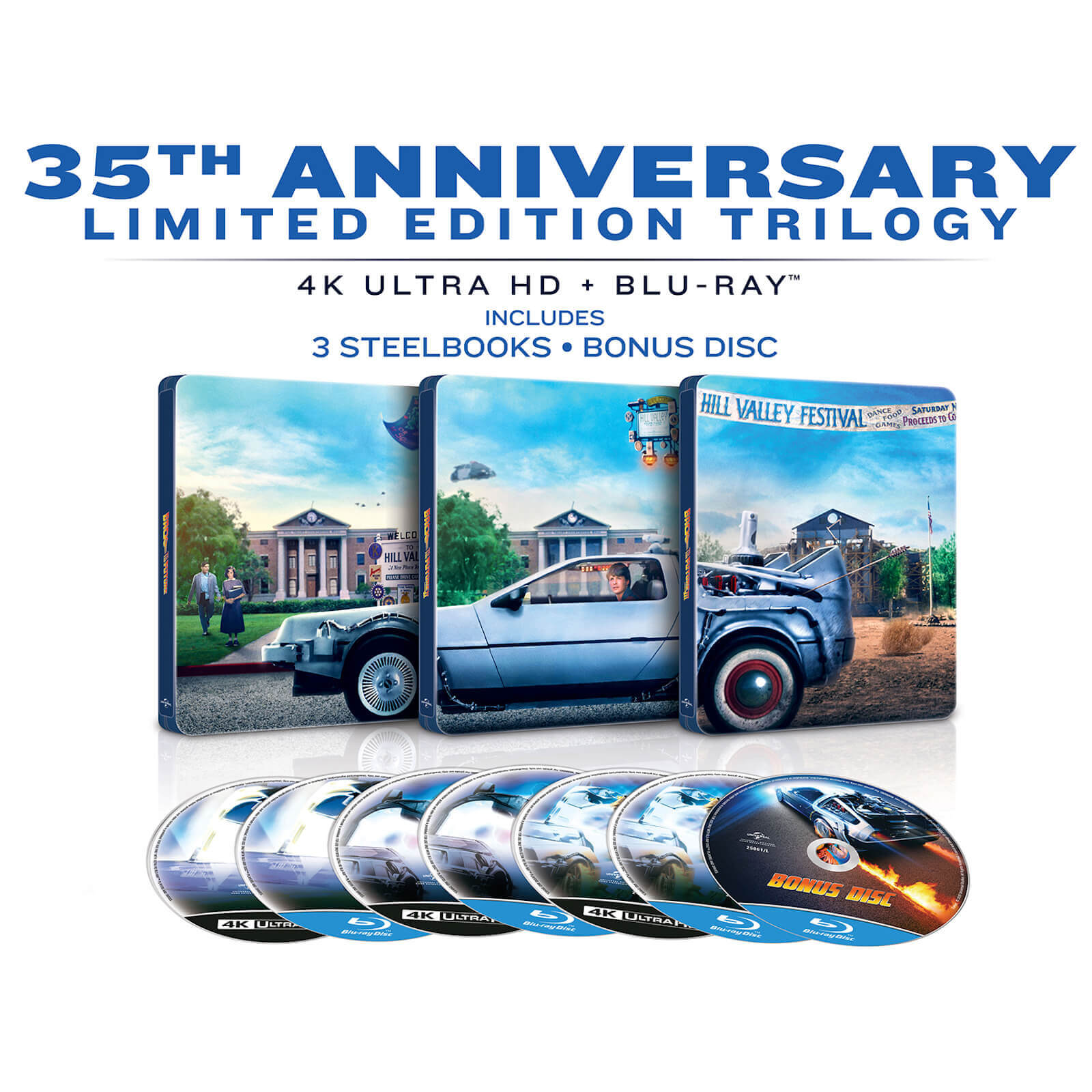 Universal Pictures Retour vers le Futur : La Trilogie - Steelbook Zavvi Exclusif 4K Ultra HD (+ Blu-Ray 2D)
