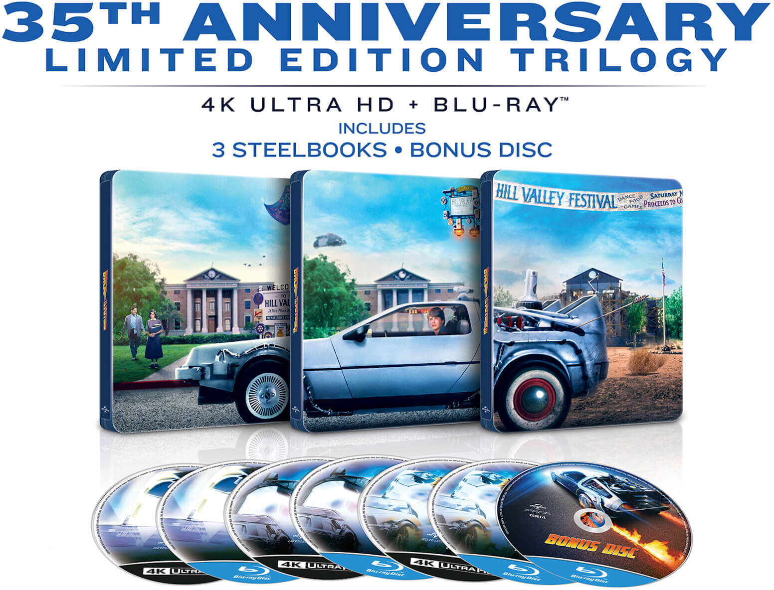 Universal Pictures Retour vers le Futur : La Trilogie - Steelbook Zavvi Exclusif 4K Ultra HD (+ Blu-Ray 2D)