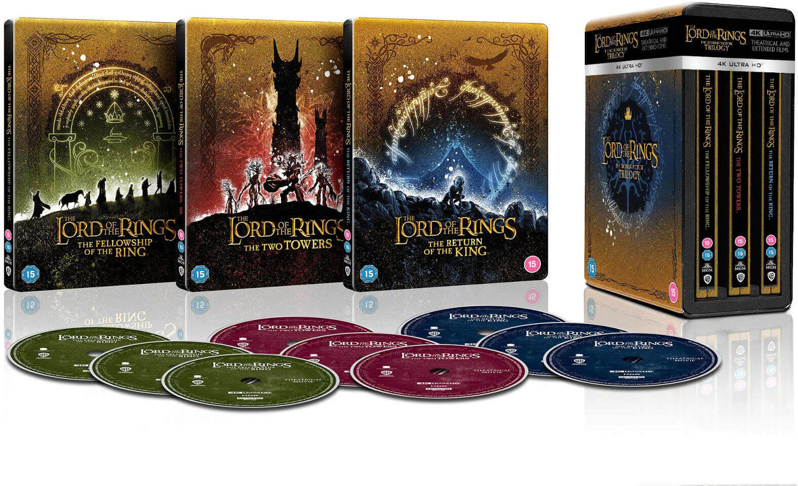 Warner Bros. Trilogie Le Seigneur des Anneaux - Collection Steelbook 4K Ultra HD Edition Limitée