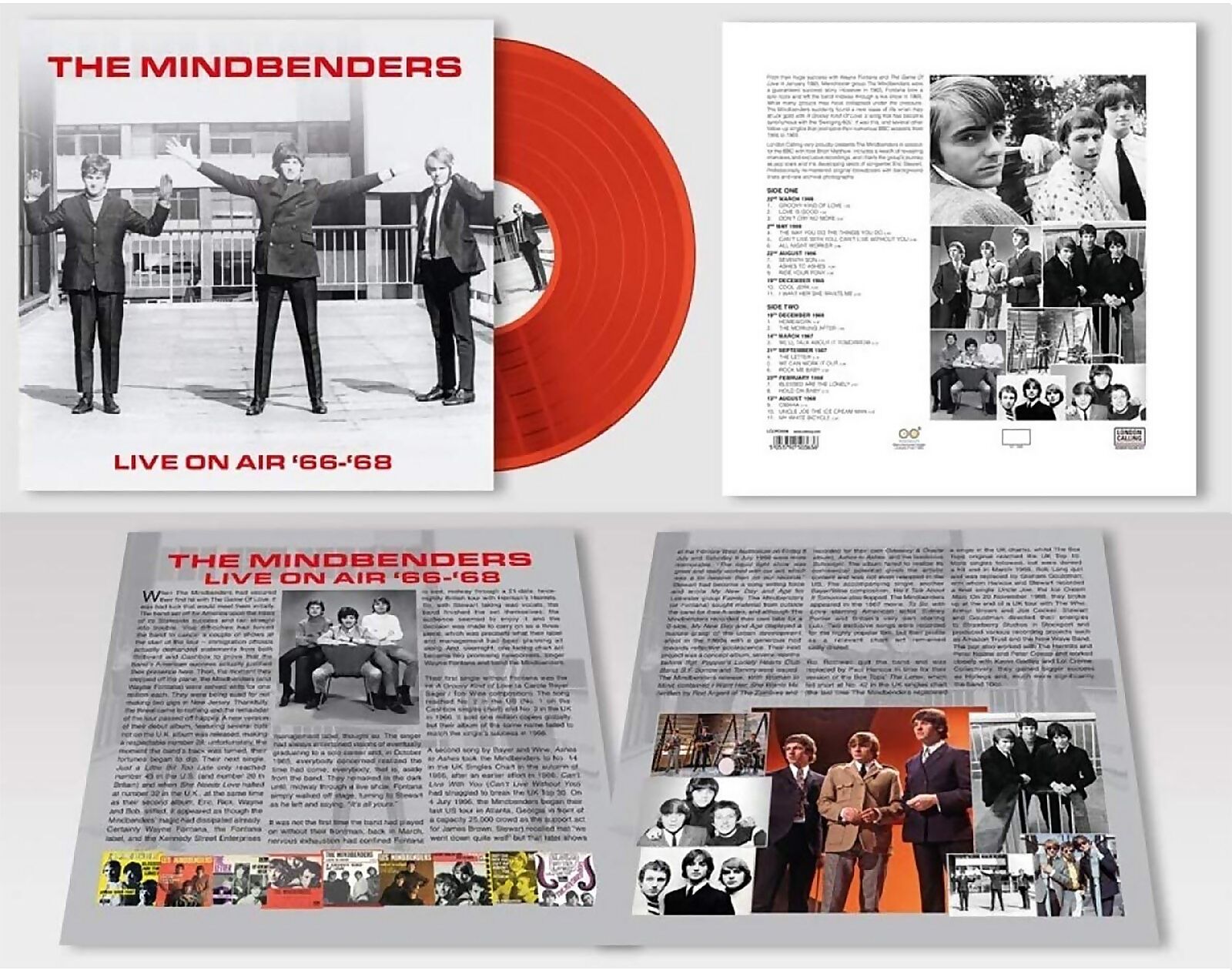 LondonCallingVinyl Mindbenders - Live On Air '66 - '68 (Red Vinyl) LP LondonCallingVinyl Mindbenders - Live On Air '66 - '68 (Red Vinyl) LP
